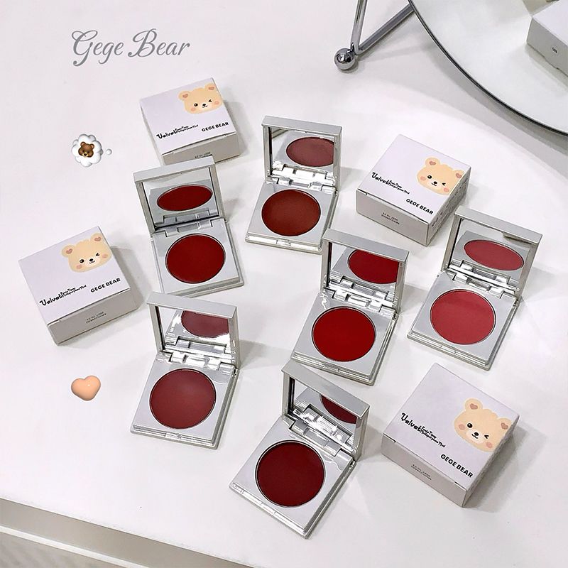 （Clearance Sale）New Gegebear lip and cheek dual-purpose velvet natural nude makeup multi-purpose monochrome powder blusher cream whitens at a low price