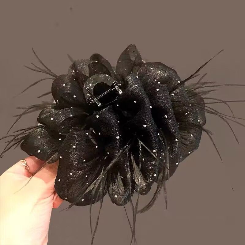 Exquisite Starry Sky, Super Fairy Flower Hair Clip for Women, Simple and Fresh Style, Duckbill Clip, Fashionable and Versatile Headwear, High End Hair Accessories