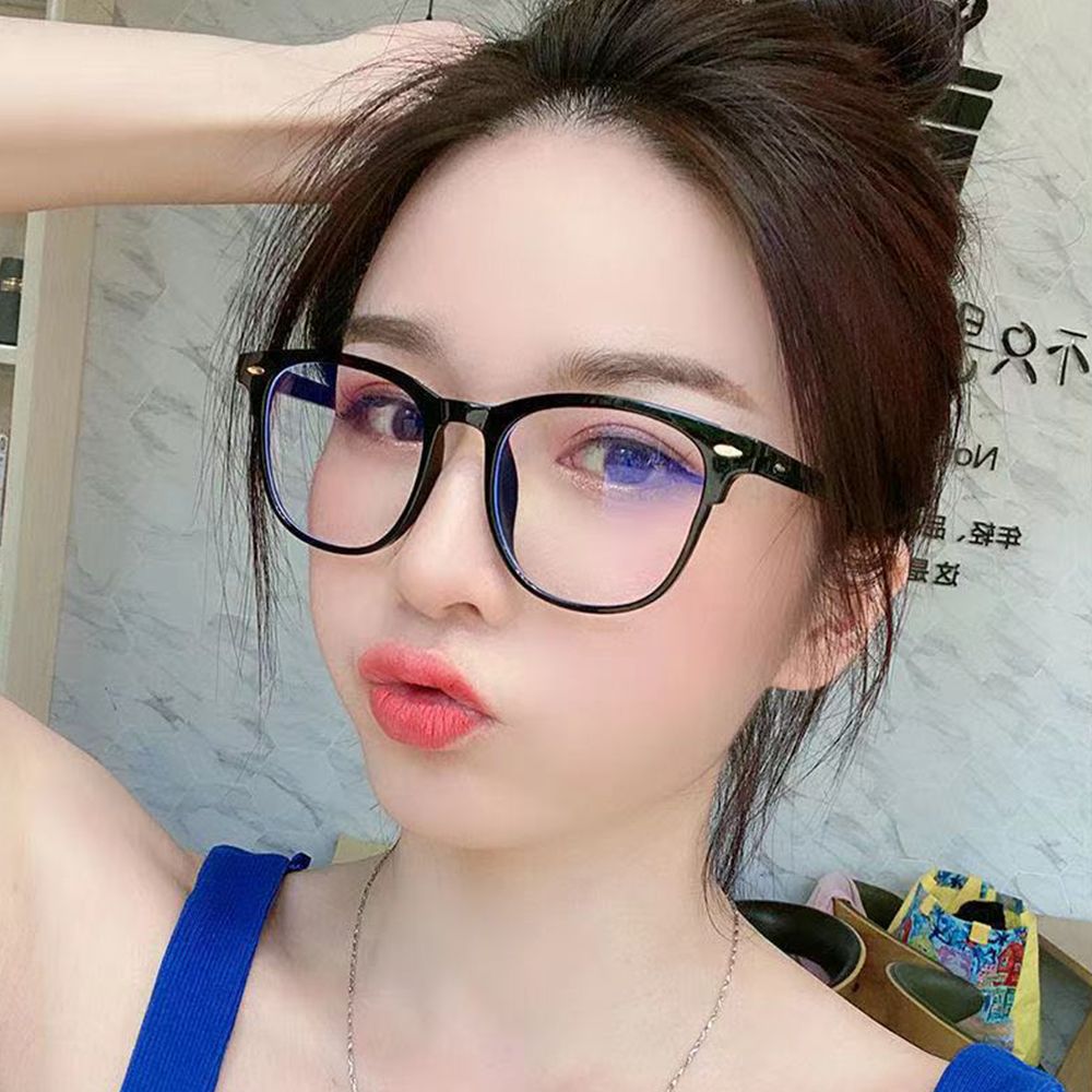 （Limited-time special offer）Buy glasses with a free glasses case, new anti blue light glasses for women, retro, internet famous, men's glasses frame, gaming glasses