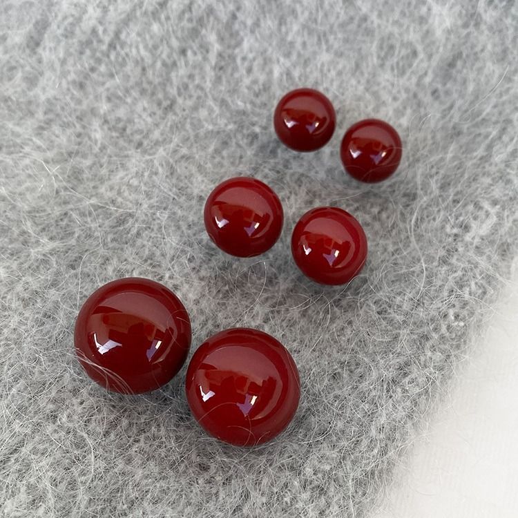 Clearance Sale  Wine red cherry earrings, retro oval high-end design earrings, versatile earrings for daily commuting