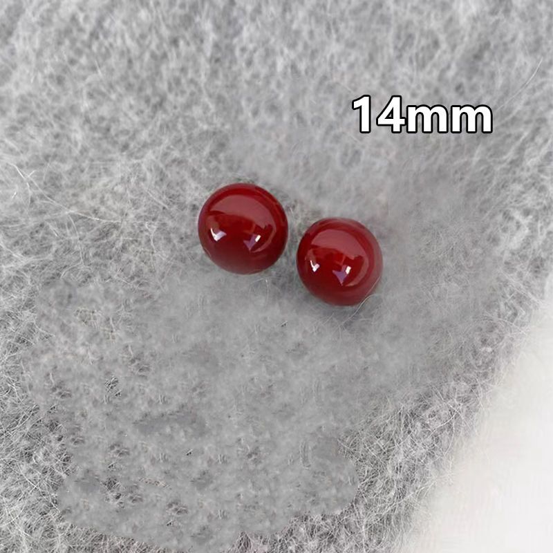 Clearance Sale  Wine red cherry earrings, retro oval high-end design earrings, versatile earrings for daily commuting