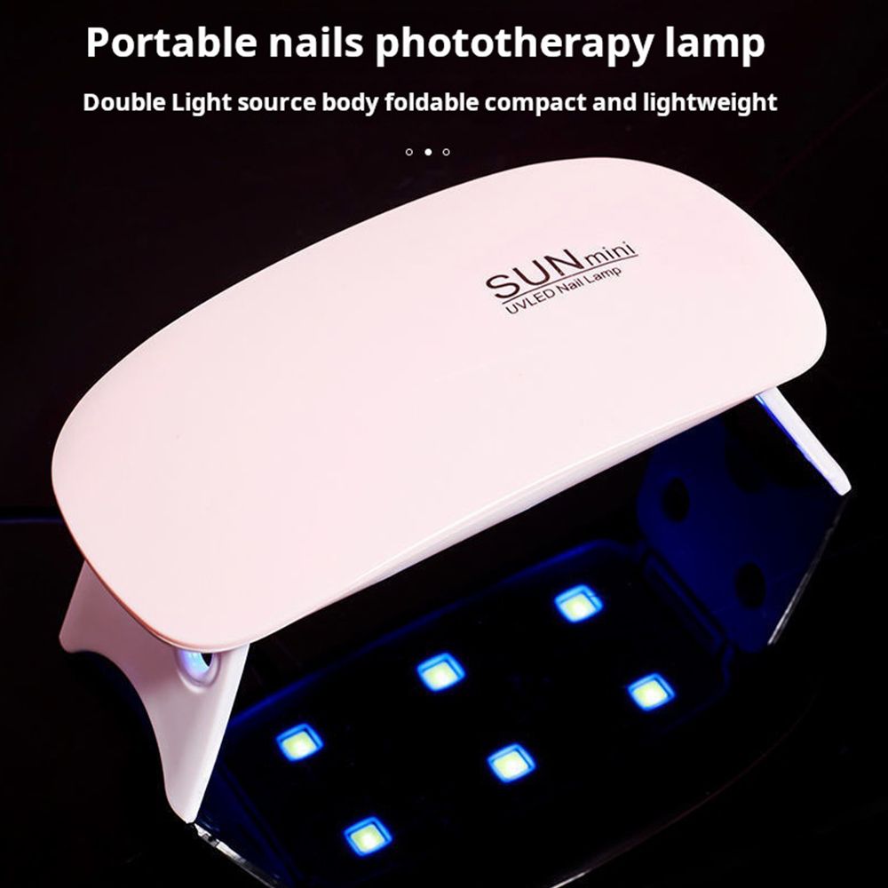 Mini nail polish drying light USB port folding mouse light therapy light Small nail light is very convenient for home use