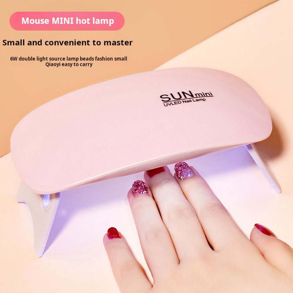 Mini nail polish drying light USB port folding mouse light therapy light Small nail light is very convenient for home use