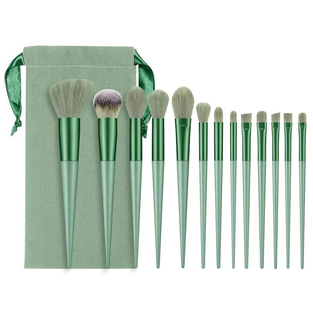 New 13 piece Four Season Makeup Brush Set Super Soft Fiber foundation make-up Repairing Brush Makeup Tool Plush Bag