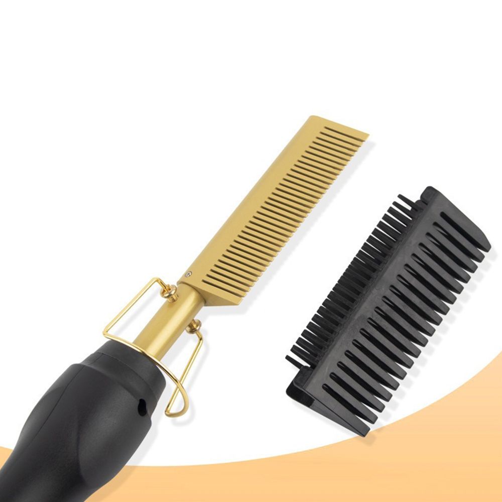 Hot Comb Bangs wet and dry copper comb straight hair curling rod household straightening multi-function electric heated comb straight hair comb