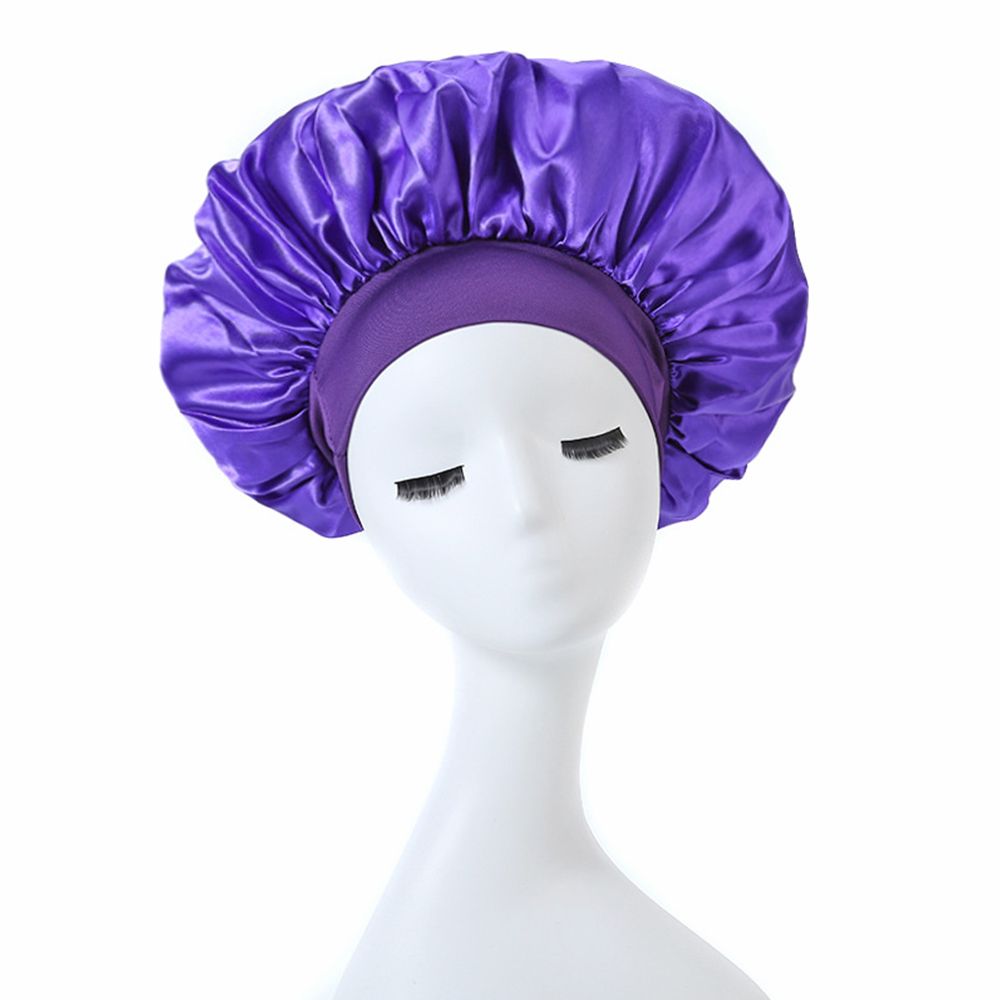 Satin Headscarf Hat Sleeping Bonnet Women Curly Hair Wrap Silk Cap Fashion Head Scarf Headwear Night Sleep Hat Adjust Head Cover Hat For Curly Springy Hair Styling Accessories Soft Elastic Band
