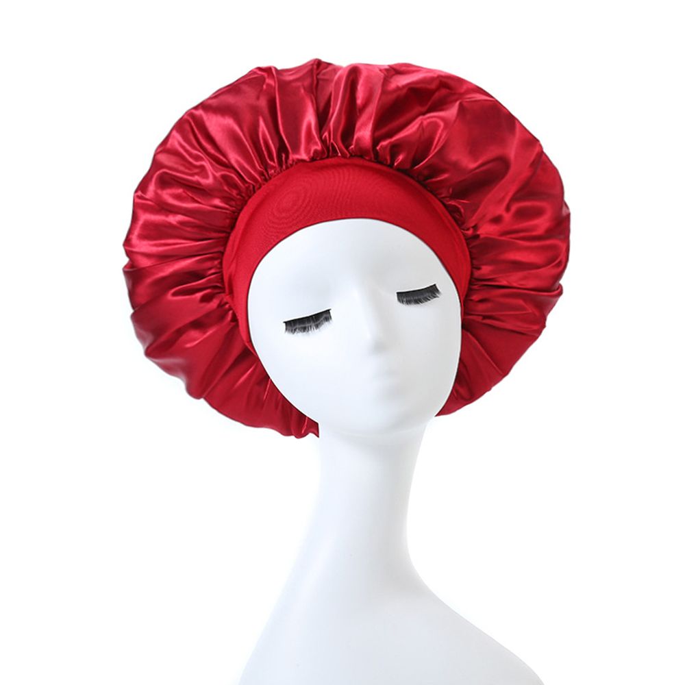 Satin Headscarf Hat Sleeping Bonnet Women Curly Hair Wrap Silk Cap Fashion Head Scarf Headwear Night Sleep Hat Adjust Head Cover Hat For Curly Springy Hair Styling Accessories Soft Elastic Band
