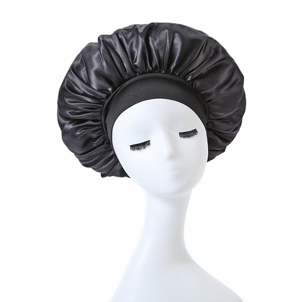 Satin Headscarf Hat Sleeping Bonnet Women Curly Hair Wrap Silk Cap Fashion Head Scarf Headwear Night Sleep Hat Adjust Head Cover Hat For Curly Springy Hair Styling Accessories Soft Elastic Band