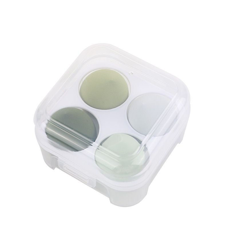 Clearance Sale  One box of 4 packs Makeup Egg Air Cushion Makeup Egg Sponge Egg Powder Free Powder Storage Box Wet and Dry Storage Box Makeup Egg Set