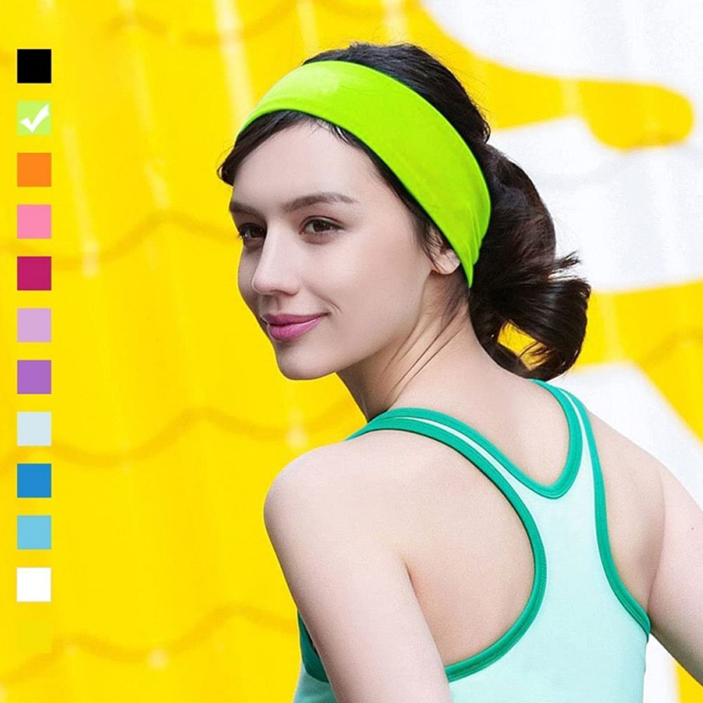European and American Fashion Solid Color High Elasticity Headband Yoga Sports Headband Hair Accessories Sweat Absorbing Headband Headband Wide Edge Headband