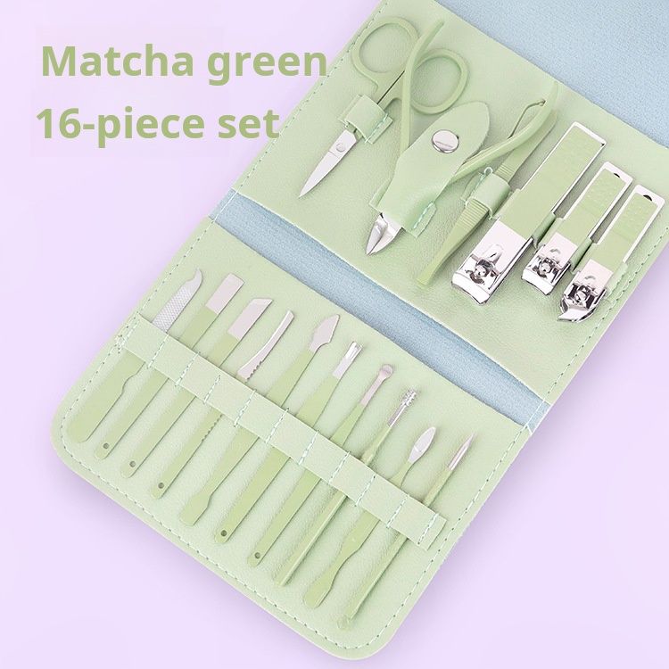 Nail clipper set, 16 piece nail tool set, complete set of nail clippers, home beauty set, nail clipper set
