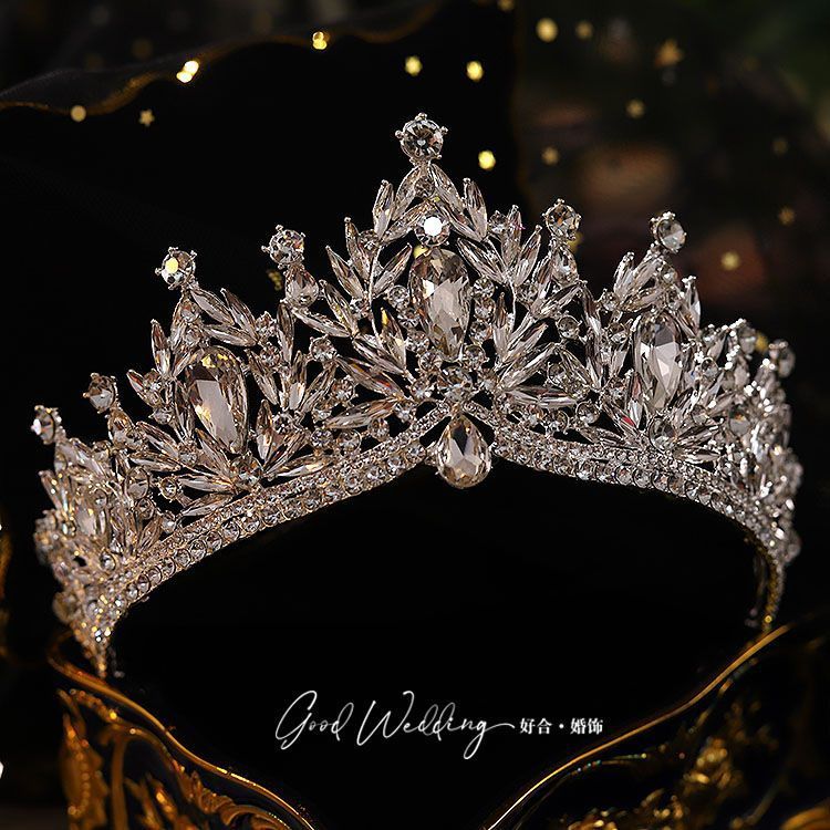 Clearance Sale Diamond studded flower, leaf, hair headband, princess birthday atmosphere, crown headband, light luxury, fashionable and high-end feeling