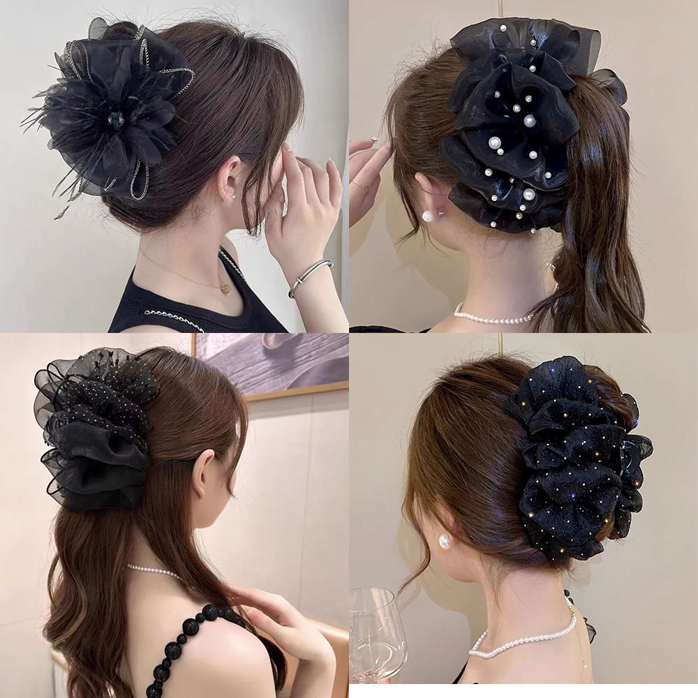 Exquisite Starry Sky, Super Fairy Flower Hair Clip for Women, Simple and Fresh Style, Duckbill Clip, Fashionable and Versatile Headwear, High End Hair Accessories