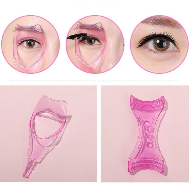 Clearance Sale  Eye Makeup 3 in 1 Mascara Eyeliner Applicator False Eyelash Flapper Makeup Tool Eyeliner Assist Eye Makeup Template Brush Eyelash Card Thrush Curling Novice Eye Flapper  tool