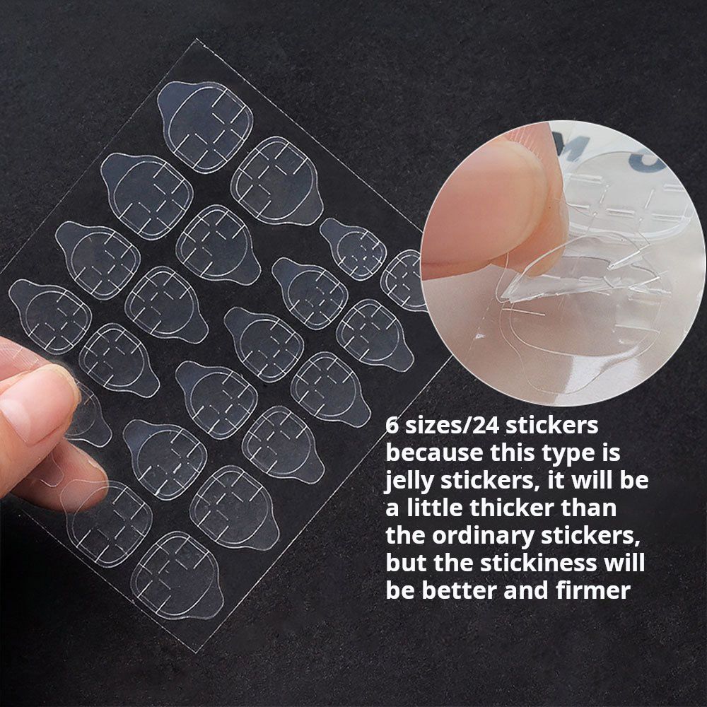5 Sheets 120pcs/10 Sheets 240pcs/20 Sheets480pcs  double-sided jelly glue false nails art tape sticker DIY tips false nails gel makeup tools