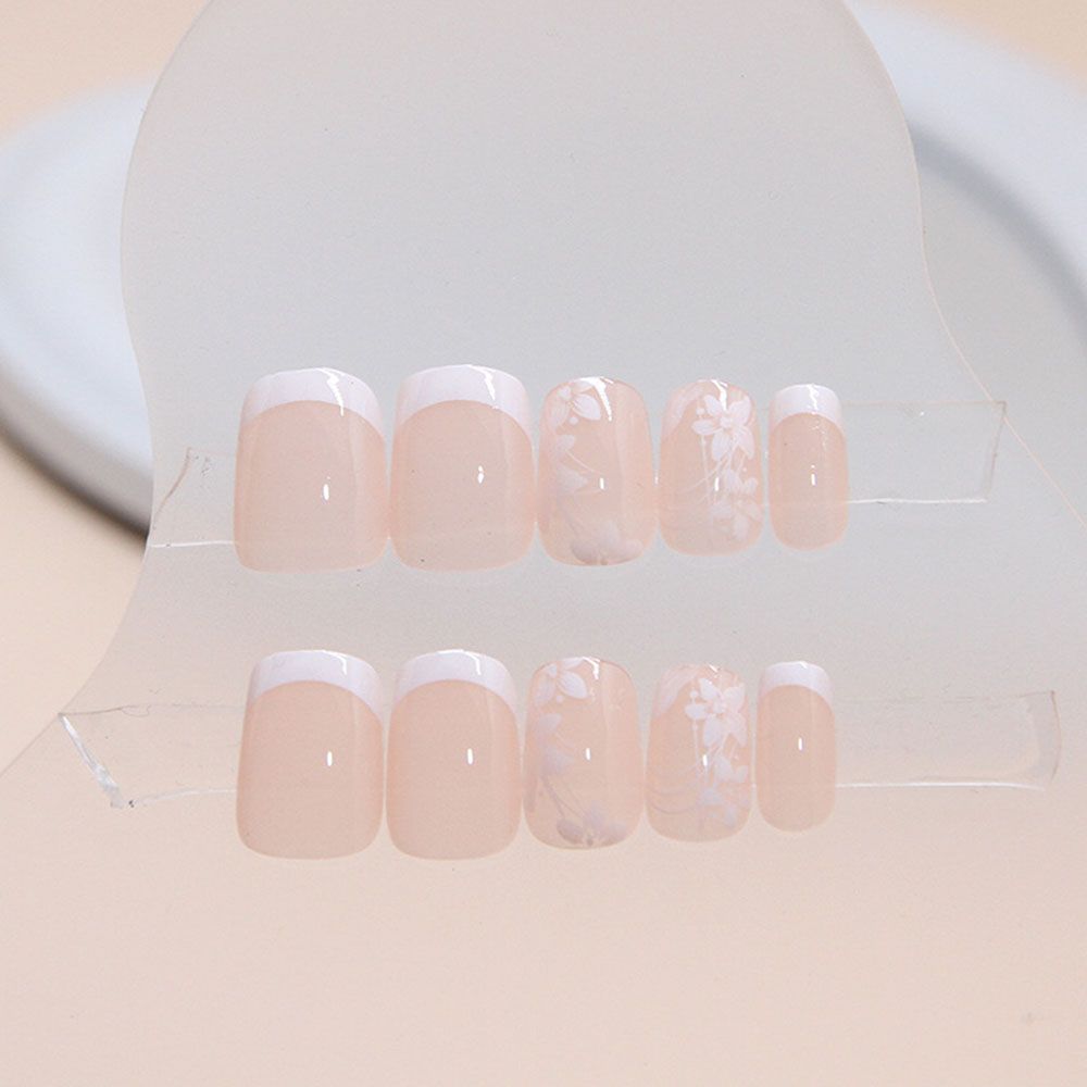 European and American style French style short items popular wearing nail wholesale pure desire style beans semi handmade gradient nail art nail patches detachable nail patches