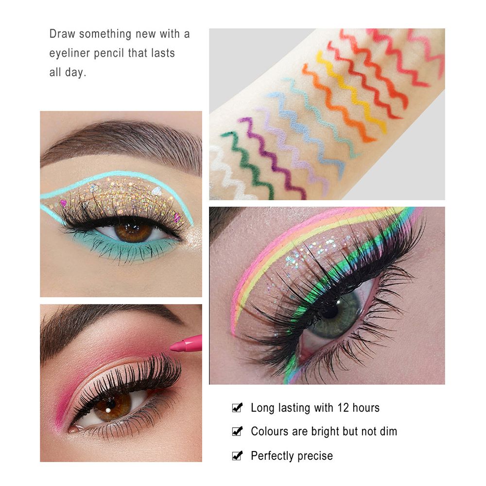 The new 6-piece Eyeliner HANDAIYAN Rotatable Waterproof Non-halo Color Eyeliner pencil set