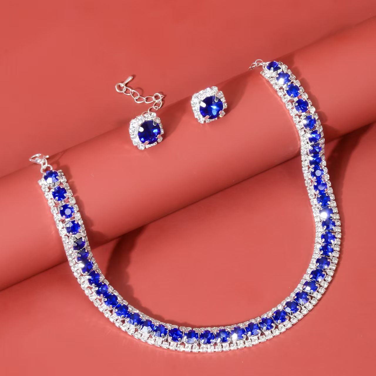 Clearance Sale Necklace, gemstone, women's earring set, collarbone chain, high-end accessory Necklace and earring set