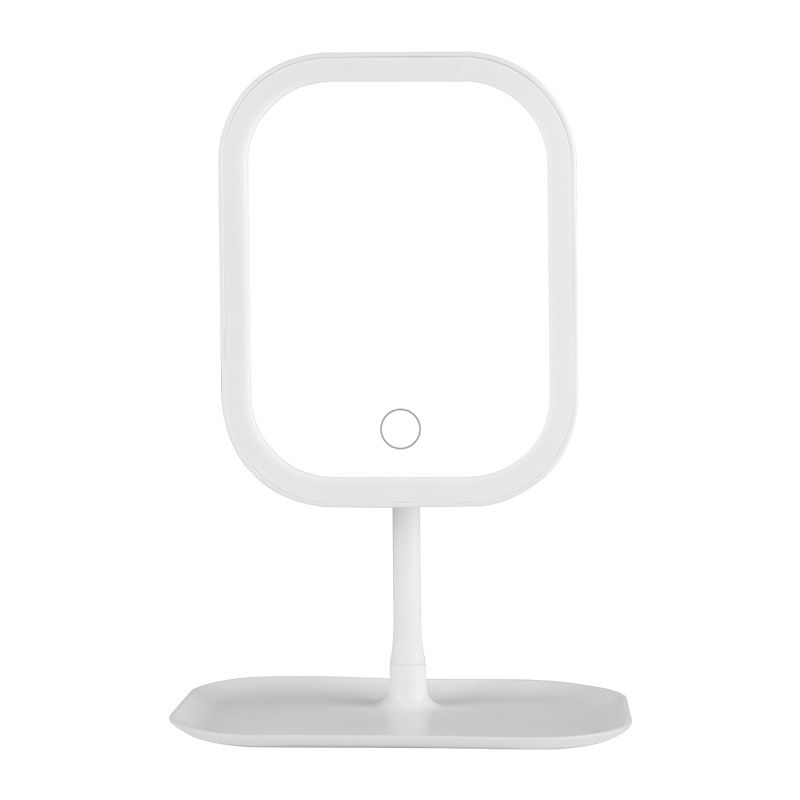 LED light European makeup mirror desktop multifunctional makeup mirror with adjustable lamp desktop makeup mirror LED tri color light adjustable mirror