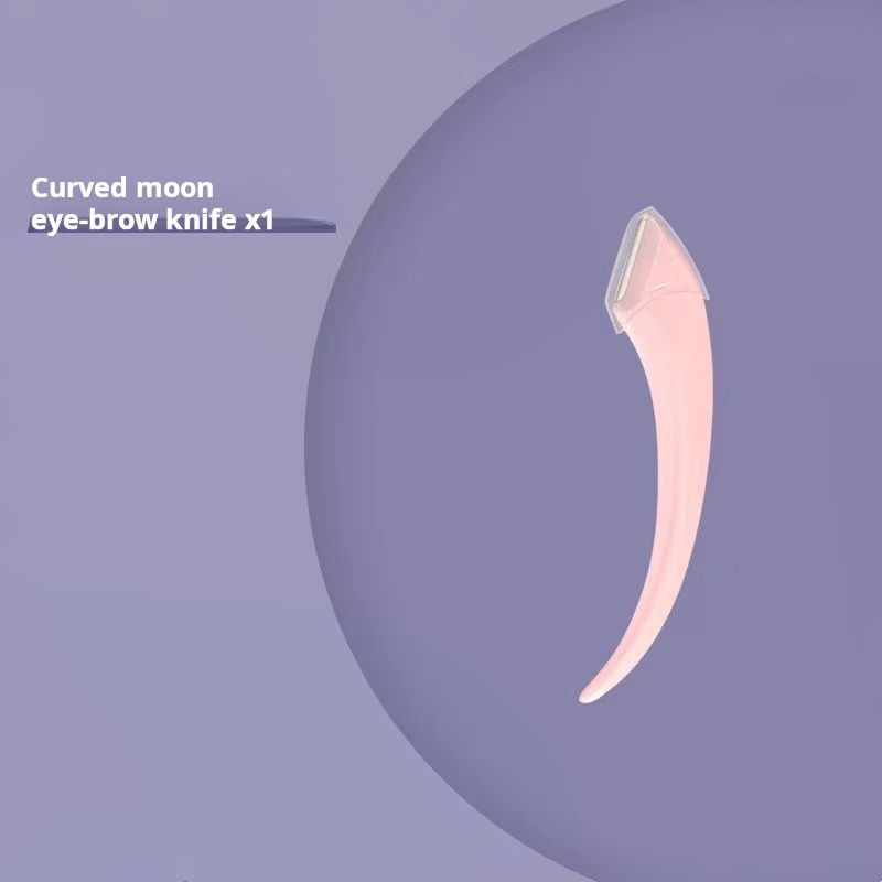 Clearance Sale  Beginner's Safe Eyebrow Trimmer New Eyebrow Trimmer Scissors Anti Scratch Bending Moon Eyebrow Scraper Set for Beginners