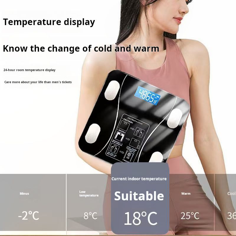 Rechargeable Bluetooth AI Intelligent Body Fat Scale Electronic Scale Weight Scale Household Body Weighing