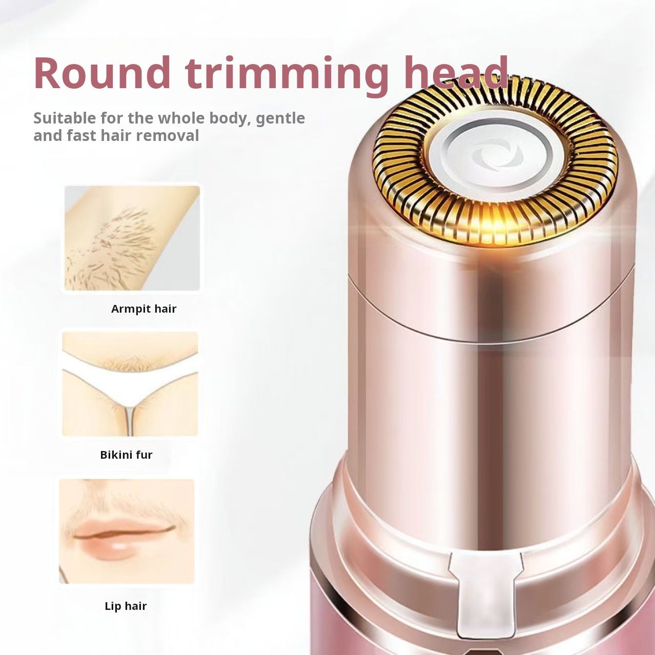 Women's hair removal device, electric shaver, private parts, armpits, facial hair, lip hair, leg hair, shaver, knife hair removal device, suitable for both men and women