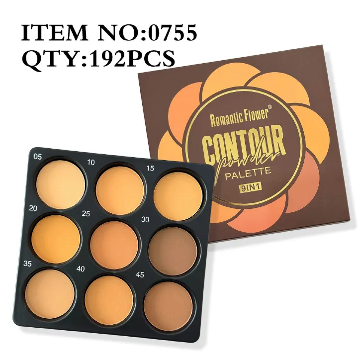 9-color dark powder repair plate concealer matte waterproof durable natural makeup plate