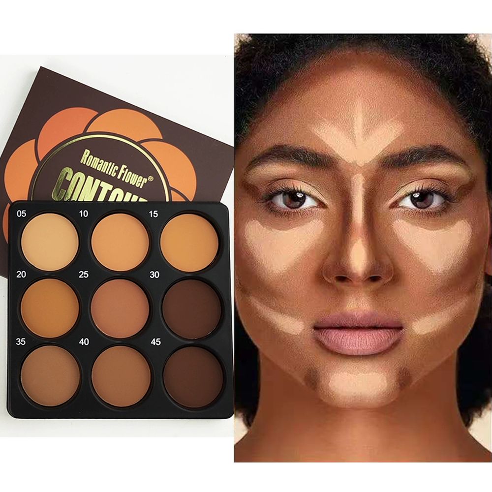 9-color dark powder repair plate concealer matte waterproof durable natural makeup plate