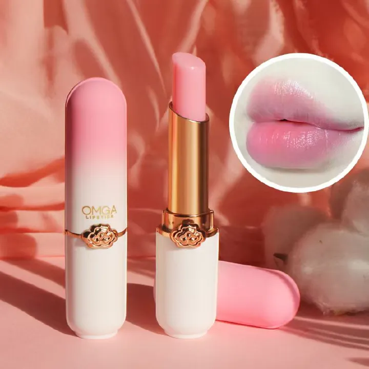 Honey Peach Girl's Color Changing Lipstick Moisturizing, Moisturizing and Makeup Keeping Honey Peach Crystal Jelly Warm lipstick