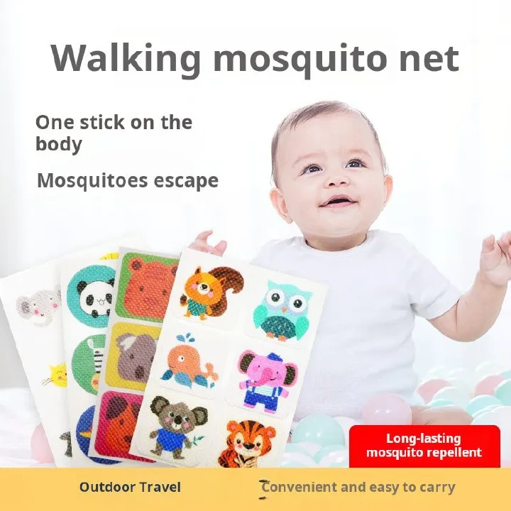 Children's and adults' mosquito repellent stickers, summer outdoor physical mosquito prevention, long-lasting protection, mosquito repellent plant formula