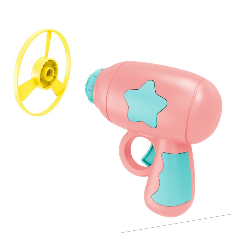 Children's toy glowing bamboo dragonfly catapult pistol spinning flash frisbee frisbee