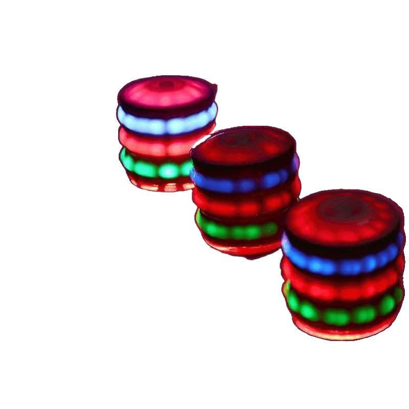 Laser gyroscope nostalgic toy square hot selling automatic rotation dazzling rainbow with music imitation wood glowing children