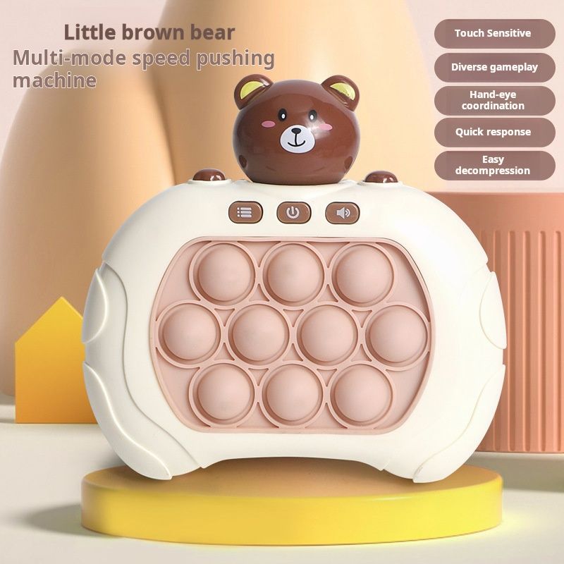 Children practice reaction speed, pass levels quickly, push the game machine, hit the ground, mouse, follow the rhythm, logical thinking, focus, puzzle, and stress relief toys
