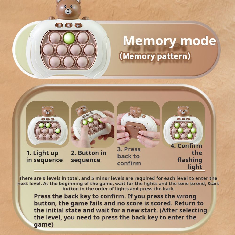 Children practice reaction speed, pass levels quickly, push the game machine, hit the ground, mouse, follow the rhythm, logical thinking, focus, puzzle, and stress relief toys