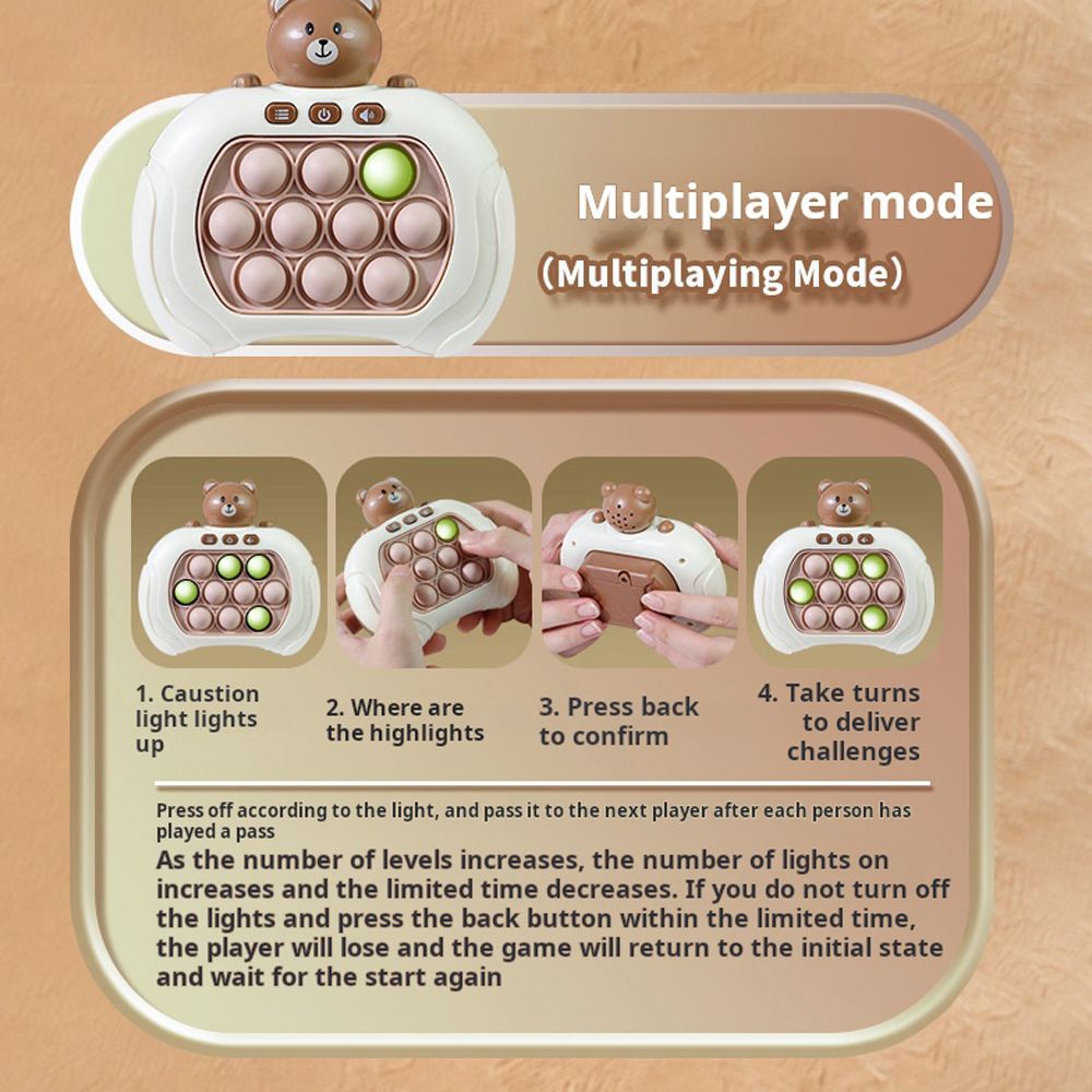 Children practice reaction speed, pass levels quickly, push the game machine, hit the ground, mouse, follow the rhythm, logical thinking, focus, puzzle, and stress relief toys