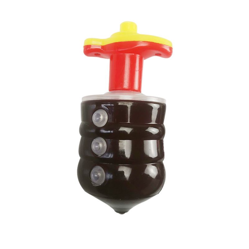 Laser gyroscope nostalgic toy square hot selling automatic rotation dazzling rainbow with music imitation wood glowing children