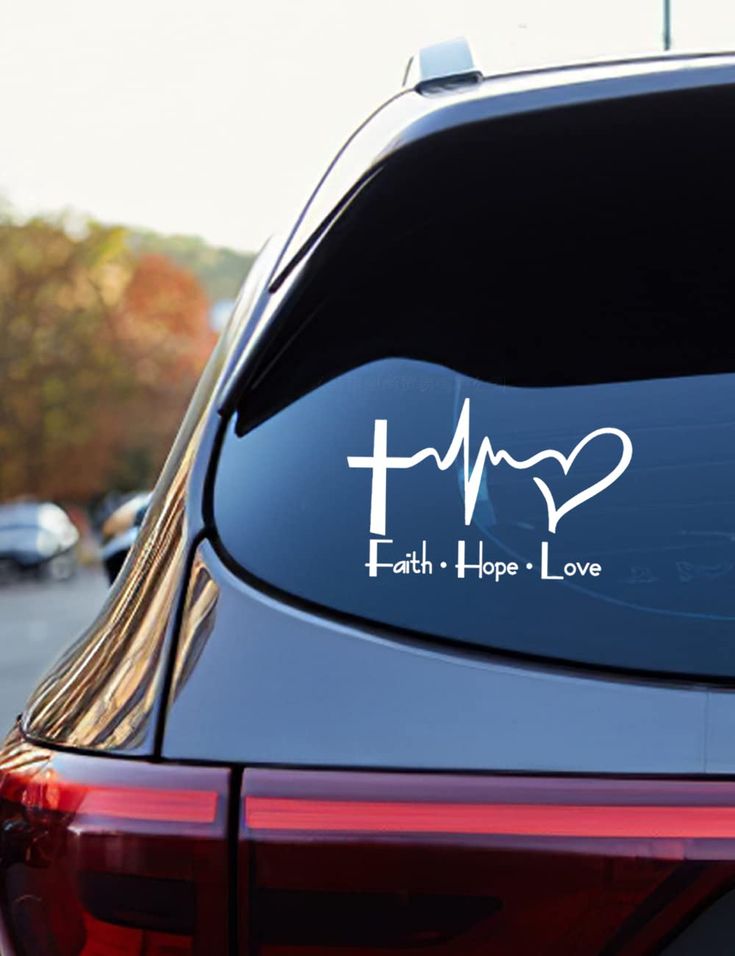 faith hope love car sticker