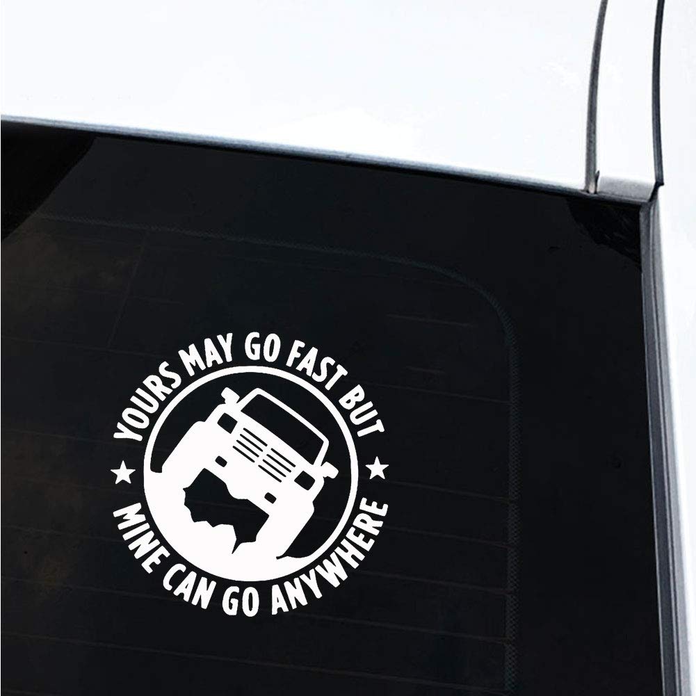 Yours may go fast car sticker