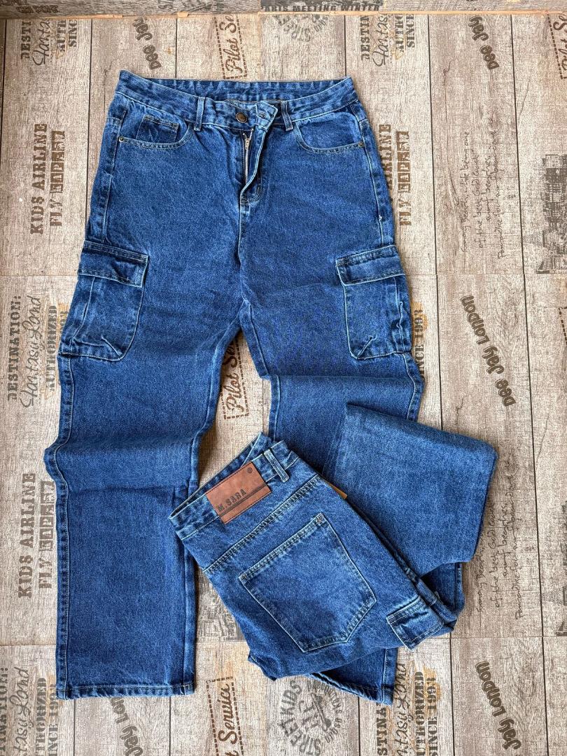 Men baggy cargo jeans