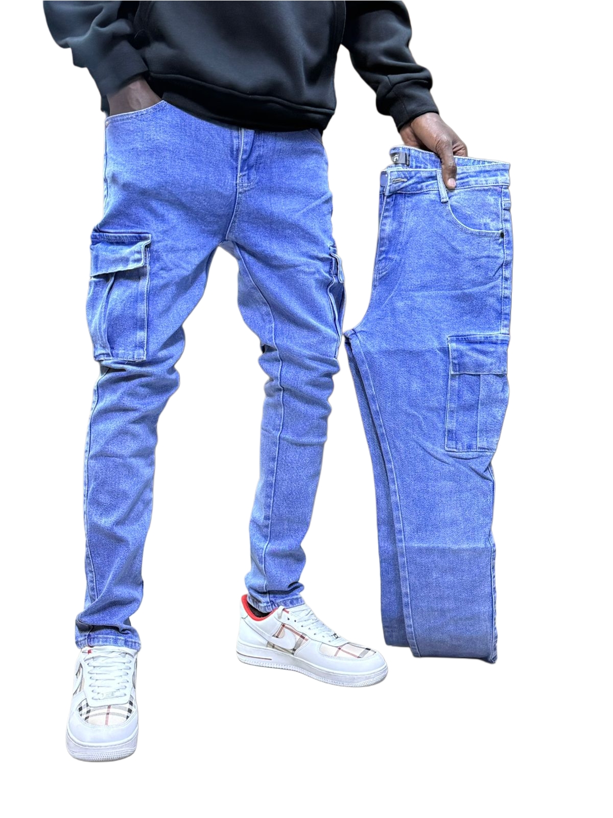 Blue Men Cargo Jeans