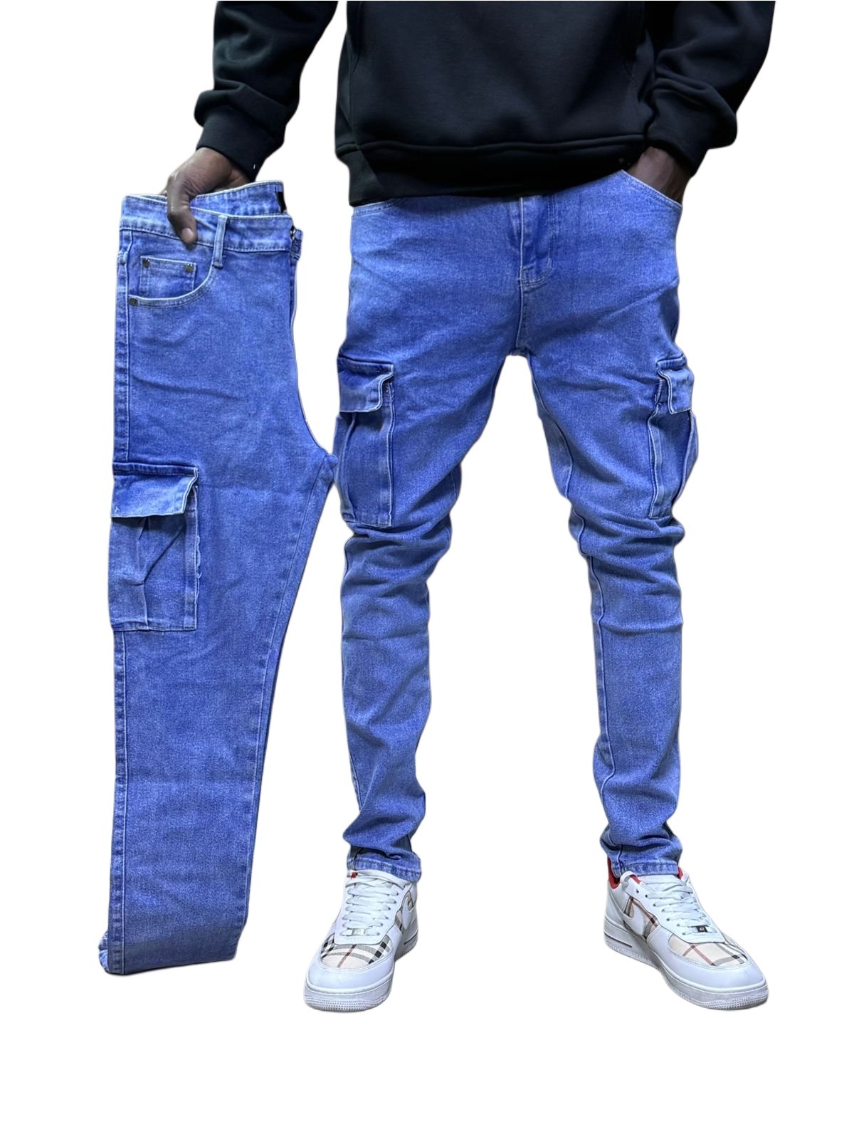 Blue Men Cargo Jeans