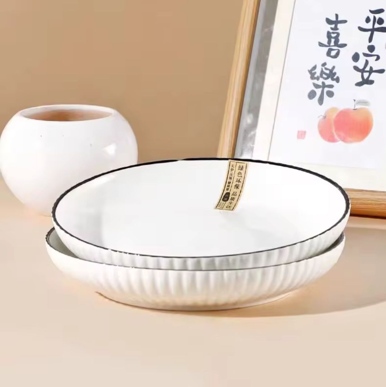 OFFER  OFFER Japanese '8' Big Dinner Plates 6pcsPremium Quality Ceramic Dinner Plate Set – Elegant and Durable