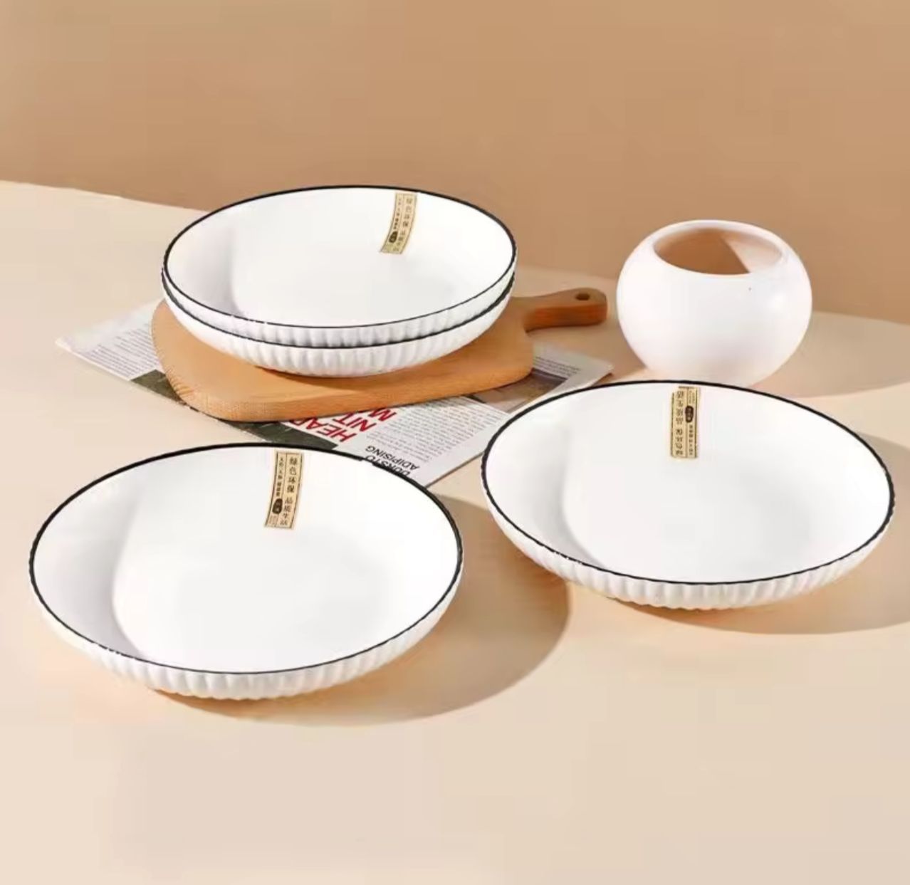 OFFER  OFFER Japanese '8' Big Dinner Plates 6pcsPremium Quality Ceramic Dinner Plate Set – Elegant and Durable