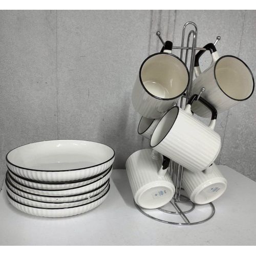 🌟 SPECIAL OFFER! 🔥 HIGH QUALITY! 🍽️ Ceramic 18-Piece Japanese Dinner Set 🇯🇵 – 6 🥤 Mugs + 6 🍛 Dinner Plates – +6 bowls Luxurious & Beautiful! ✨ Enjoy Every Meal! 😋
