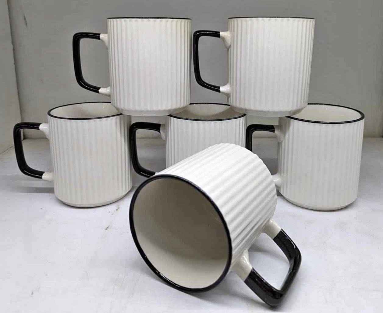 Hot Deal 6PCS Ceramic Cups – Strong Insulated Mugs, Value Pack of 6, Keeps Drinks Warmer for Longer, Perfect for Coffee & Tea