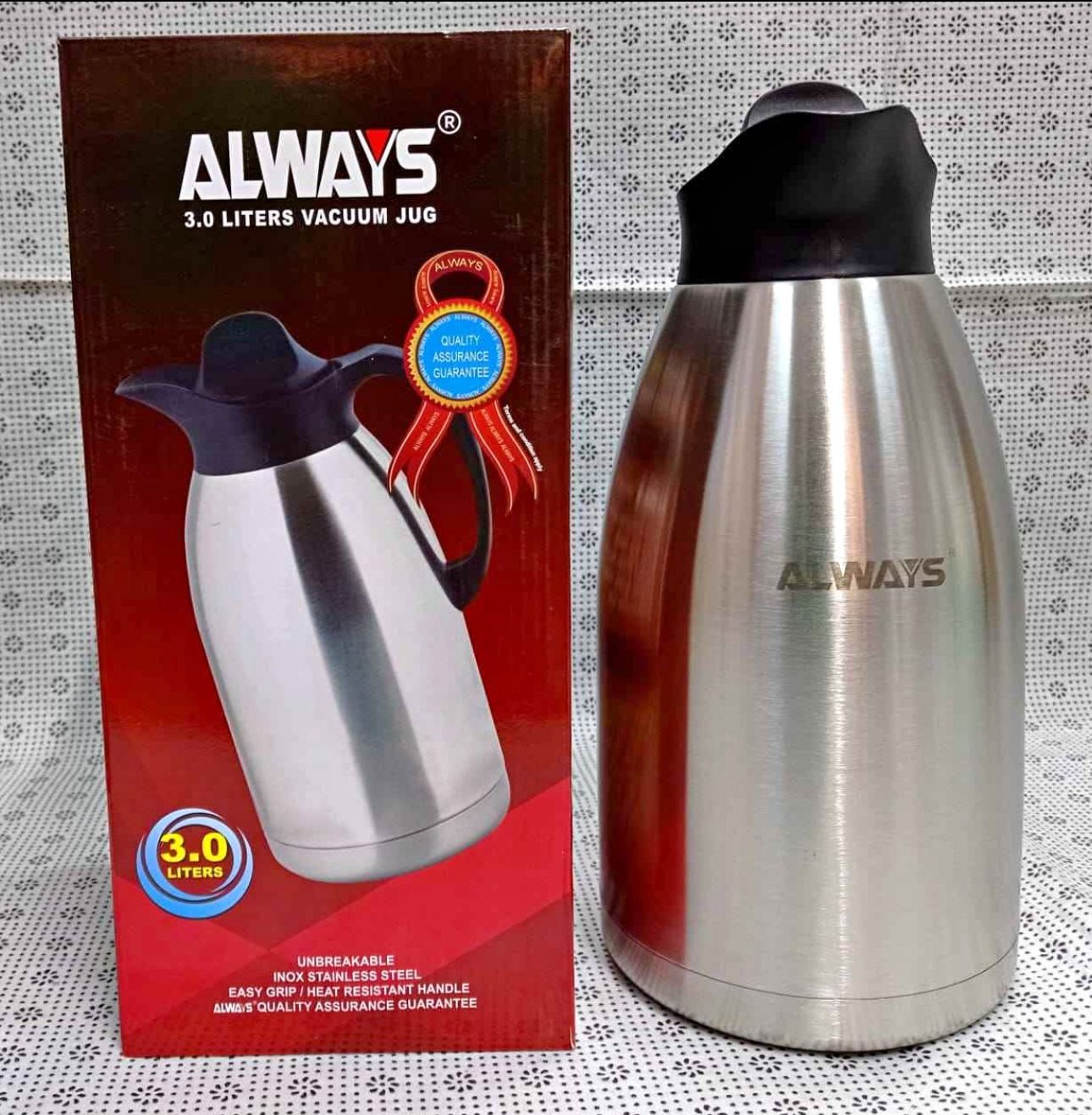 🔥 NEW ARRIVAL ALERT! SUNDABEST Premium Stainless Steel Vacuum Jug 💧☕ – 2L | 2.5L | 3L 🔥✨ Elegant. Durable. Keeps Drinks Hot or Cold for Hours! ✨Perfect for Home, Office & Travel Use 🚗🏠💼