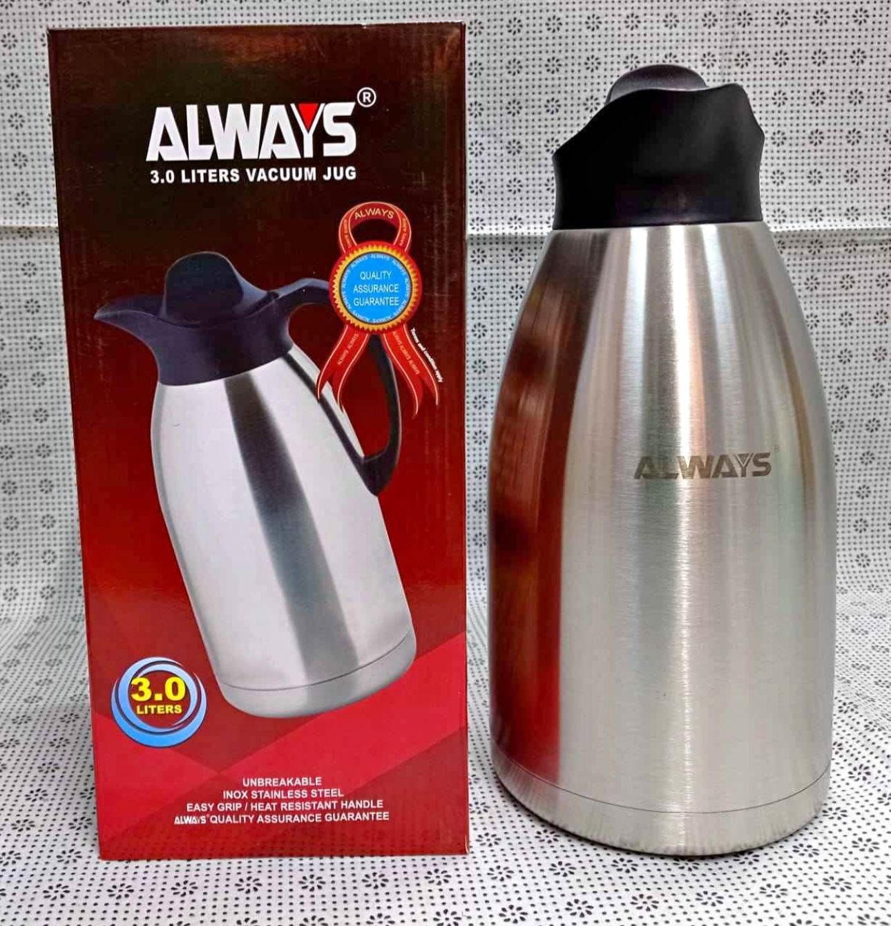 🔥 NEW ARRIVAL ALERT! SUNDABEST Premium Stainless Steel Vacuum Jug 💧☕ – 2L | 2.5L | 3L 🔥✨ Elegant. Durable. Keeps Drinks Hot or Cold for Hours! ✨Perfect for Home, Office & Travel Use 🚗🏠💼
