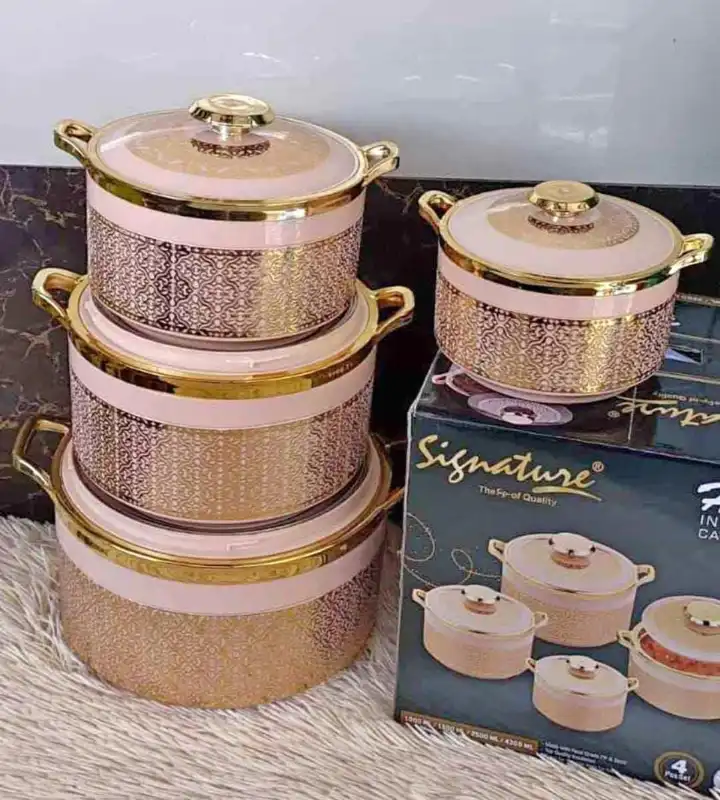 💥🍲 Clearance Sale! Signature & Signature Hilux Insulated Hot Pot Casserole Set 4PCS 🏆✨ Food Warmer • Heat Retention • Premium Kitchenware 🔥