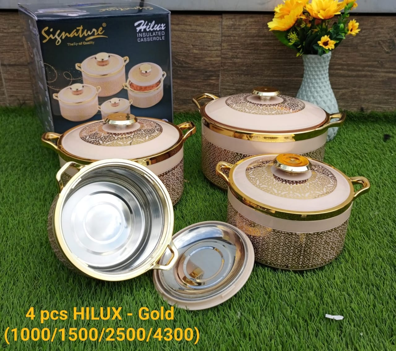 ELEGANT!!!!!! 4 pcs Signature HILUX Hotpots Serving Dish Casserole Sereware Set Hot Pot (1000/1500/2500/4300)