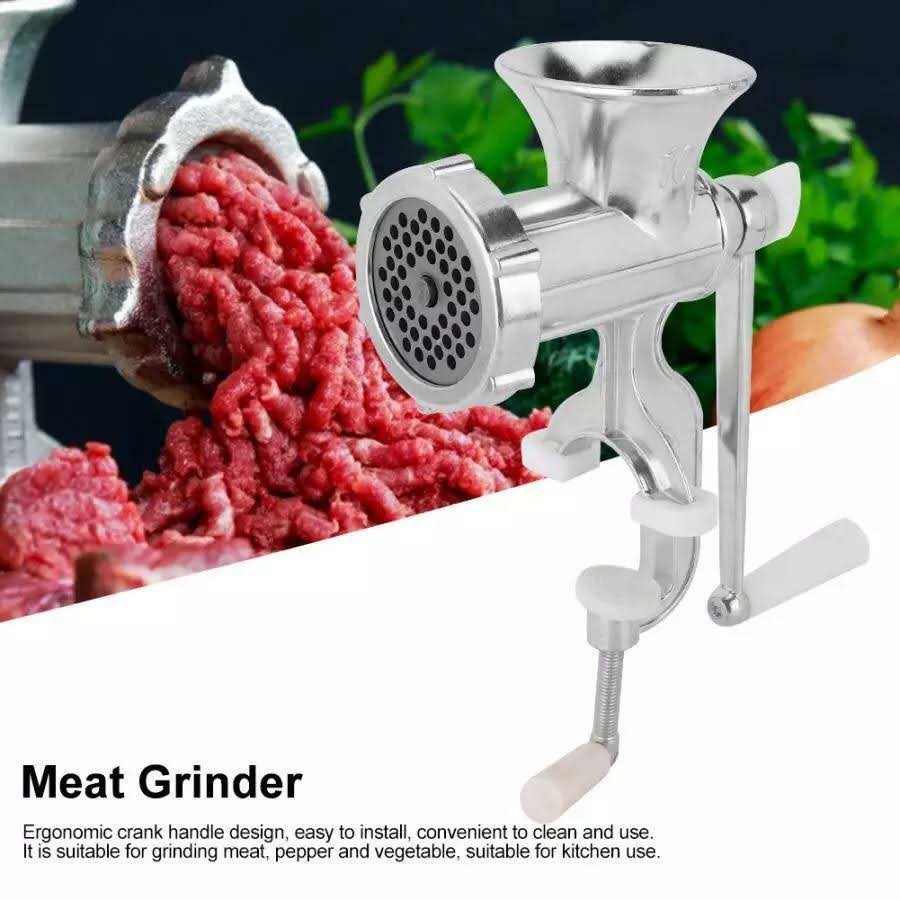 MAKE YOUR WORK EASIER BY USING Manual Meat Mincer / Grinder - Stainless Kitchen & Dining room appliances